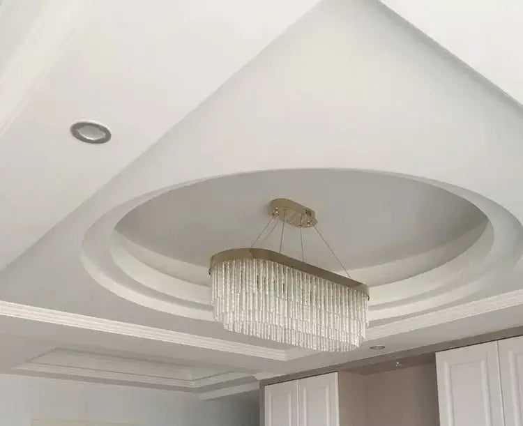 DecorBites™ Elegant Gold Crystal Chandelier for Home Lighting