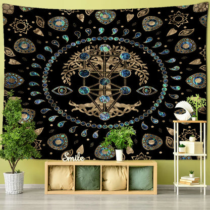 Decobites Psychedelic Tree of Life Cloth Tapestry Bohemian Wall Hanging Home Decor