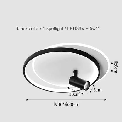 DecorBites™ Dimmable LED Ceiling Lights with Remote Control, Modern Gold/Black Spotlights