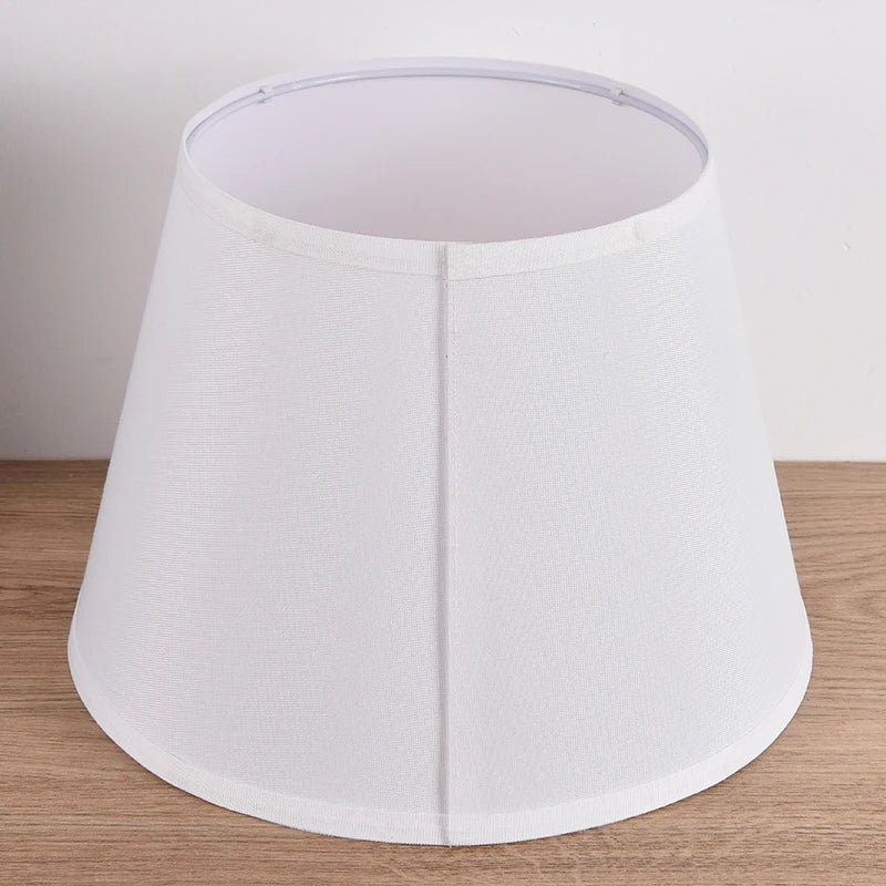 DecorBites™ 30cm White Fabric Lampshade for E27 Ceramic Desk Bedside Floor Table Lamps