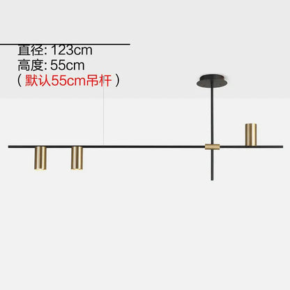 ثريا غرفة الطعام السوداء البسيطة من DecorBites™: أضواء طويلة عصرية على الطراز الاسكندنافي لإضاءة أنيقة
