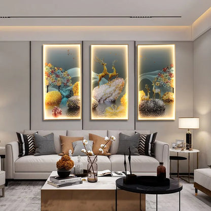 DecorBites™ Landscape Painting LED Wall Sconces Suite