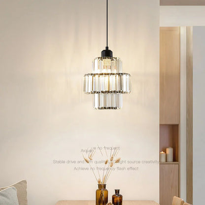 DecorBites™ Crystal Chandelier: Elegant LED Ceiling Light for Living Room, Bedroom, and Aisle. Luxurious Modern Design.