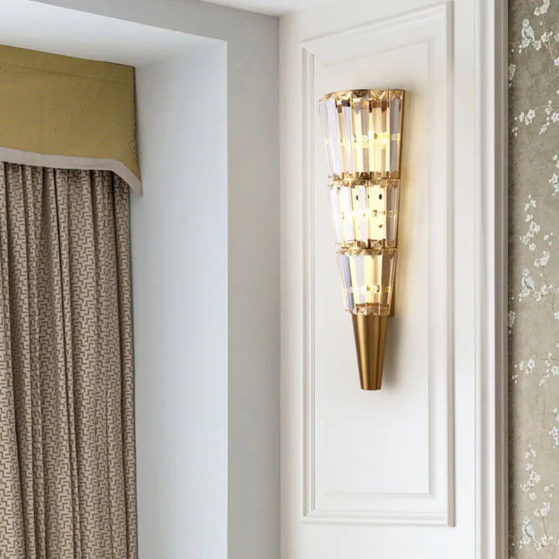 DecorBites™ Crystal Torch Wall Lamp: Modern Light Luxury for Living Room, Bedroom, Study, Restaurant.