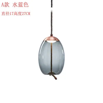 DecorBites™ Hemp Rope Knot Pendant Lights - Suspendu Glass Hanging Lamp