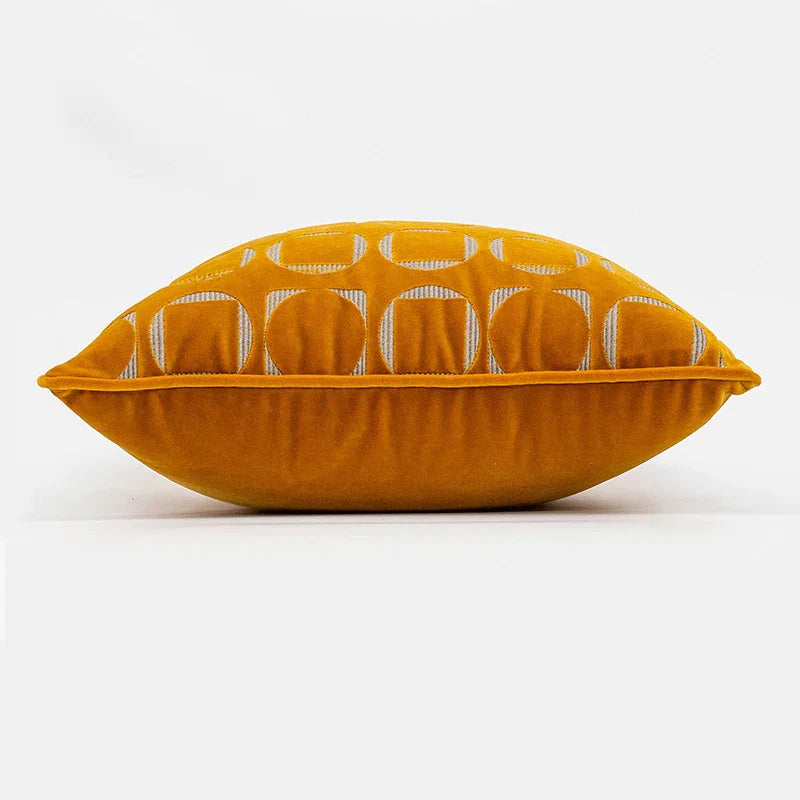 غطاء وسادة من قماش الجاكار الهندسي من DecorBites™ - تصميم داخلي أنيق على الطراز الصيني الحديث