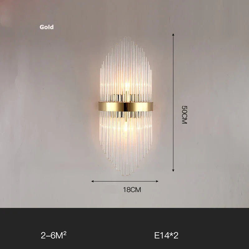 Decorbites™ Gold Schwarz LED Wandleuchte für Schlafzimmer Flur