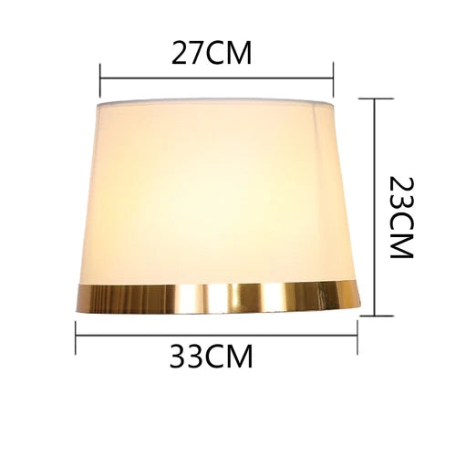 Decorbites™ Golden Edge Große Stoff-Lampenschirmabdeckung für Schlafzimmer-Nachttischbodenleuchte