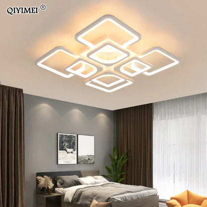 DecorBites™ Dimmable LED Chandelier for Bedroom Living Room Study, Modern Acrylic Lighting Fixture