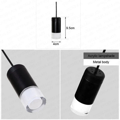 Lámpara de pared colgante LED negra DecorBites™ de estilo industrial retro