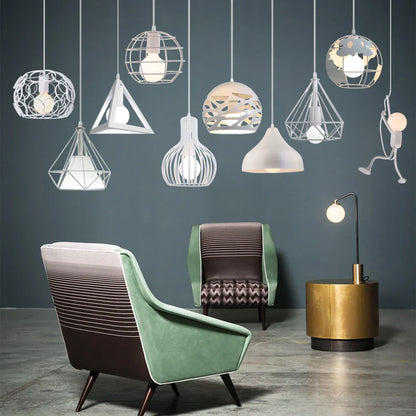 DecorBites™ Industrial Pendant Lights: Modern LED Hanging Lamps for Home Living Room Kitchen Decor