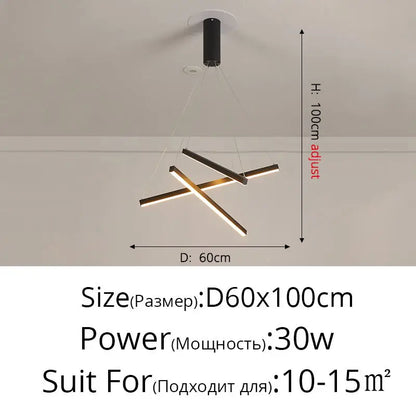 DecorBites™ LED Chandeliers for Stair Hall Living Dining Room Indoor Lighting Fixture