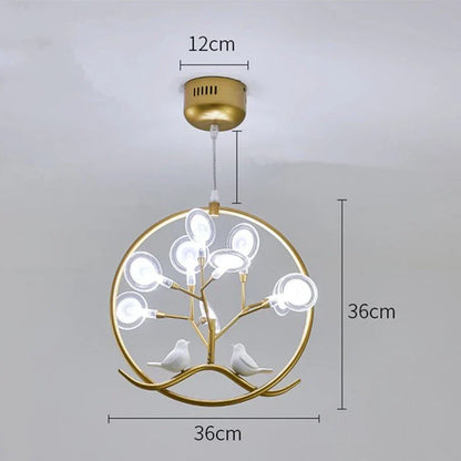 DecorBites™ Branch Iron Black Gold Chandelier for Living Room Bedroom Kitchen Hallway