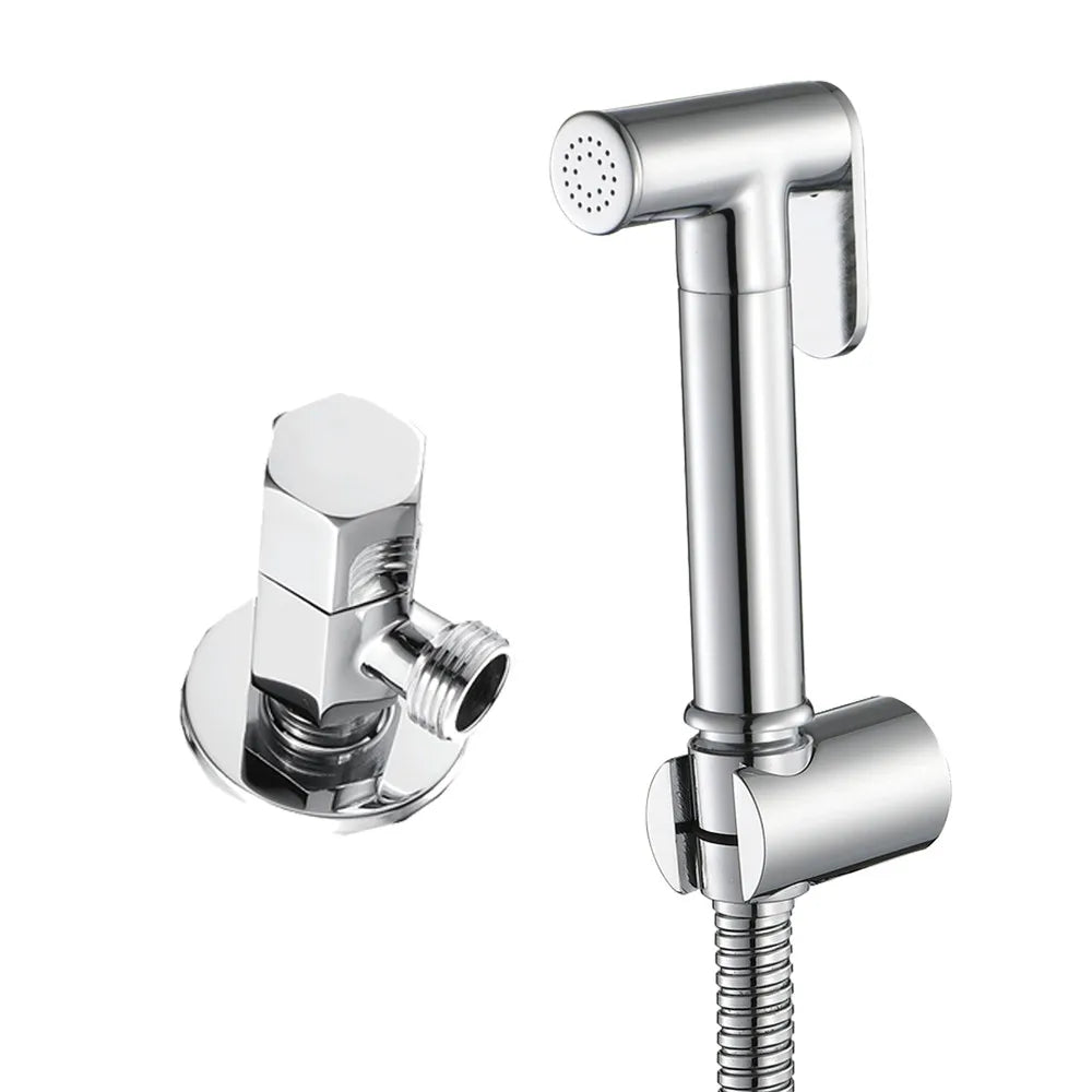 DecorBites™ Brushed Gold Bidet Sprayer Kit with Copper Valve Set and Shattaf Shower Head