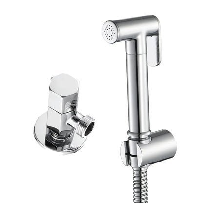 DecorBites™ Brushed Gold Bidet Sprayer Kit with Copper Valve Set and Shattaf Shower Head