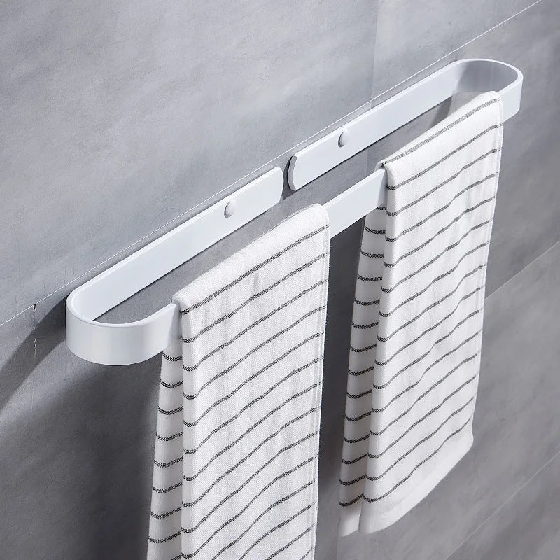 DecorBites™ Aluminum Towel Holder Matte Black Wall Mounted Towel Bar in Various Sizes