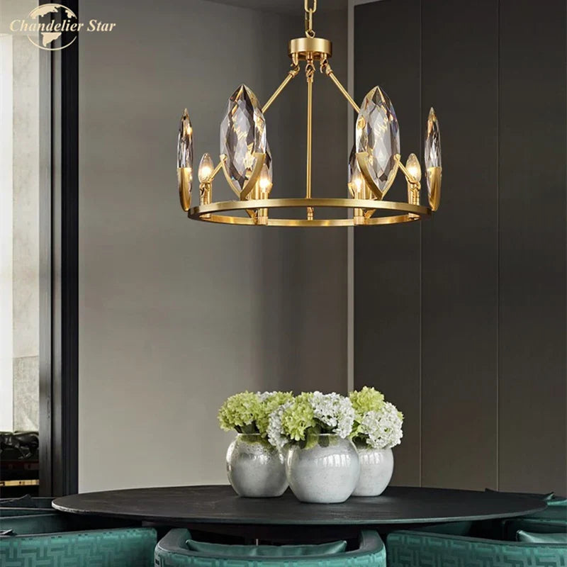 DecorBites™ Crystal Chandelier LED Lighting Fixture for Luxurious Living Spaces