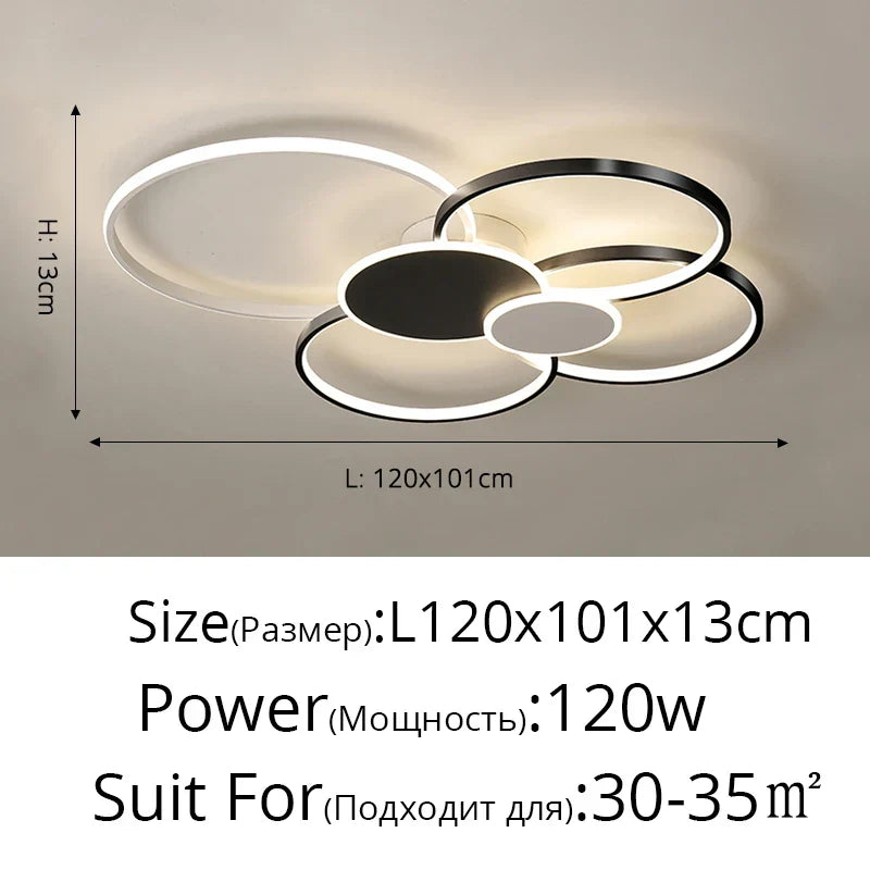 Decorbites™ Lámpara de techo LED de araña para sala de estar, dormitorio, comedor, accesorios de iluminación interior para salón