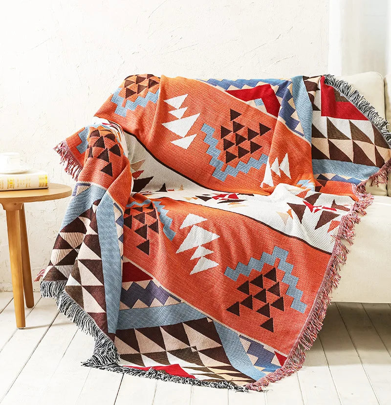 Decorbites™ Gestrickte Nordische Karo-Decke - Gemütliche Heimdekoration und Sofabezug