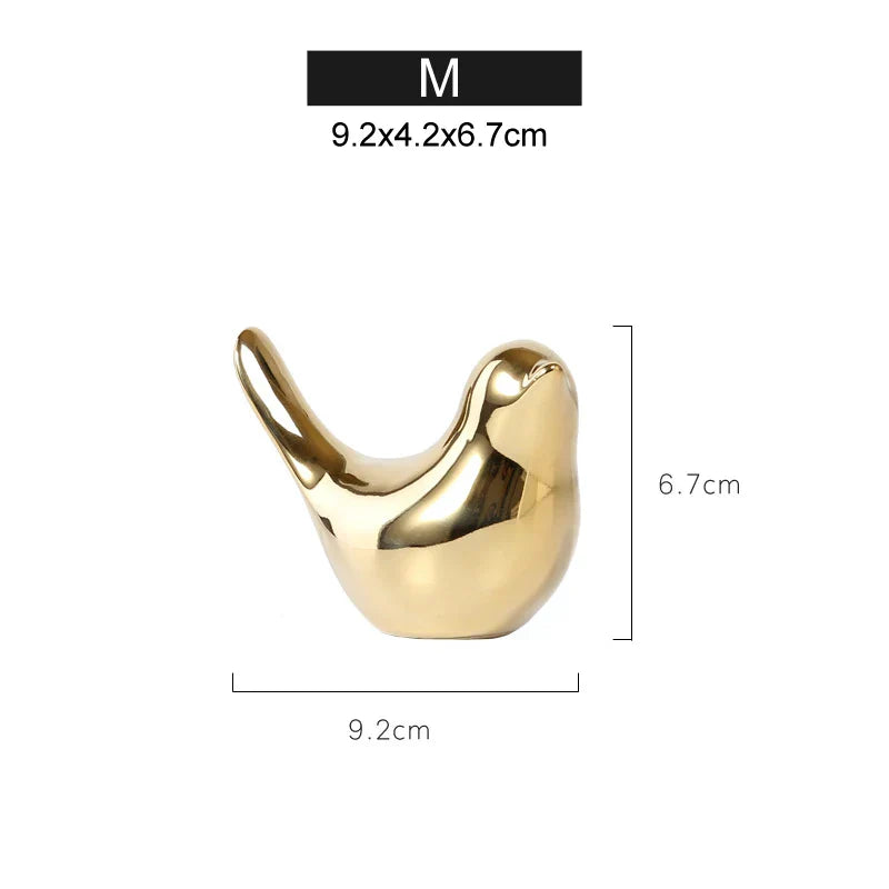 Figuritas de Cerámica de Oro Camel™ Decorbites, Ornamentos de Aves, Accesorios de Decoración para el Hogar