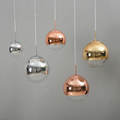DecorBites™ Gold Glass Ball LED Pendant Light for Bedroom, Living Room - Modern Art Hanging Lamp