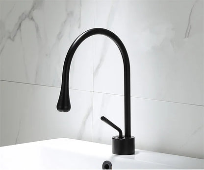DecorBites™ Brushed Gold Basin Faucet Hot Cold Swivel Sink Water Crane