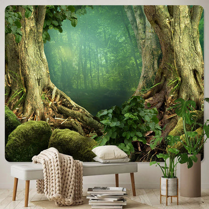 Decobites Virgin Forest Home Decoration Tapestry - Hippie Bohemian Psychedelic Scene Art