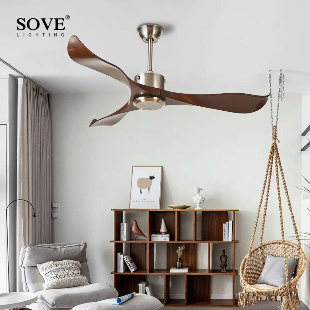 مروحة سقف DecorBites™ مقاس 52 بوصة مزودة بجهاز تحكم عن بعد وشفرات بلاستيكية (بدون إضاءة)