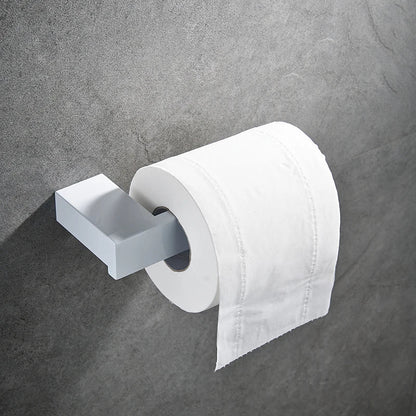 DecorBites™ 7-Piece Bathroom Hardware Set in White for Towels and Toiletries