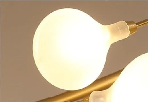 Lámpara de araña lineal Firefly de DecorBites™: Iluminación elegante con forma de rama de árbol para la decoración del hogar