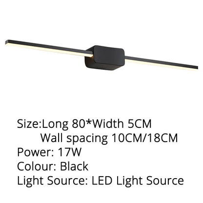 DecorBites™ LED Mirror Wall Sconces for Bathroom Dressing Table, Kitchen - 80cm, 60cm, 40cm