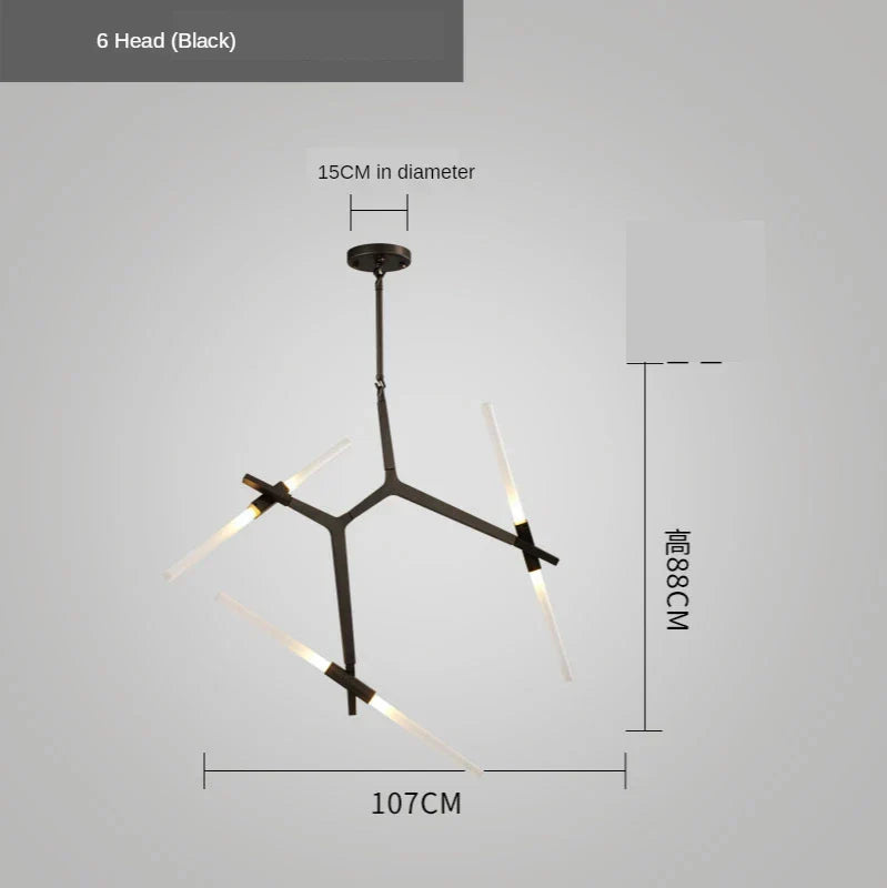 DecorBites™ Gold LED Chandelier: Modern Nordic Lighting Fixture for Indoor Decor.