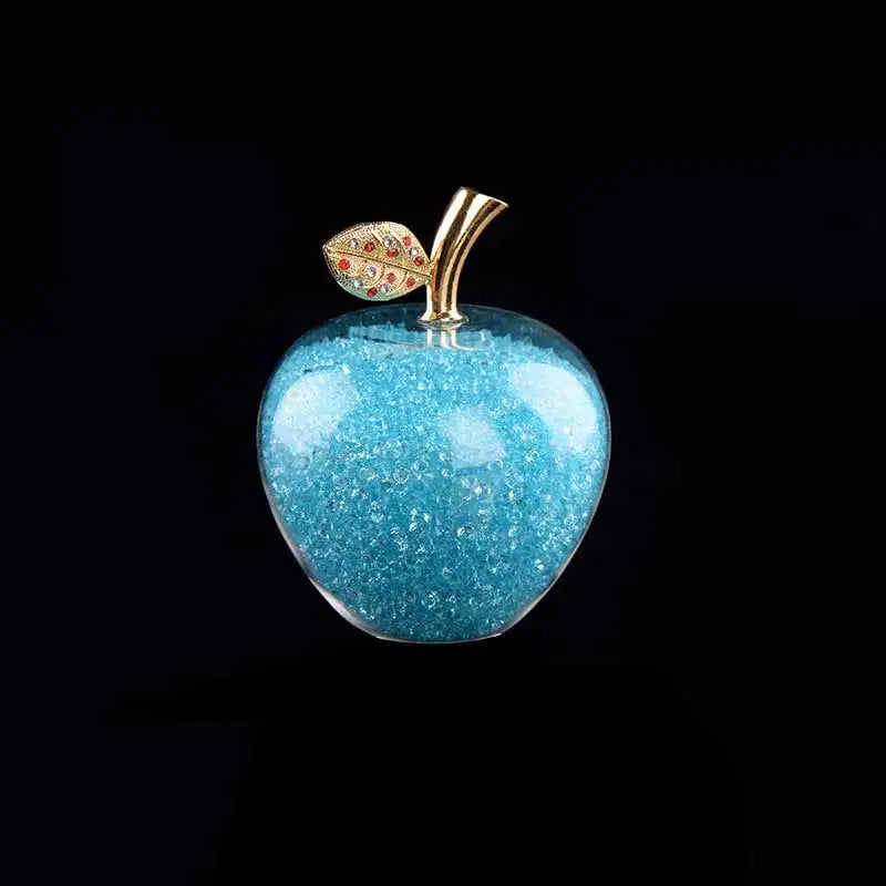 DecorBites™ Glaze Crystal Apple Paperweight Figurine Collection for Home Office Decor