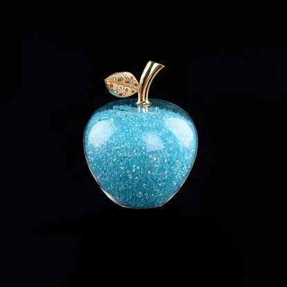 DecorBites™ Glaze Crystal Apple Paperweight Figurine Collection for Home Office Decor