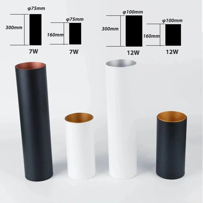 DecorBites™ Dimmable LED Downlight 12W 7W, White/Black Housing, Ceiling Spot Light, Home Decor