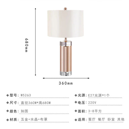 DecorBites™ Crystal Table Lamp: Nordic Light Luxury Design for Bedroom Bedside