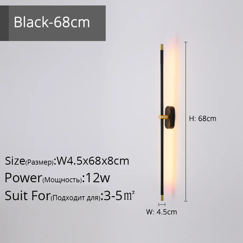 Lámpara de pared con tira LED DecorBites™ para decoración moderna en escaleras, dormitorios o pasillos