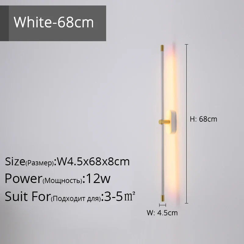 Lámpara de pared con tira LED DecorBites™ para decoración moderna en escaleras, dormitorios o pasillos