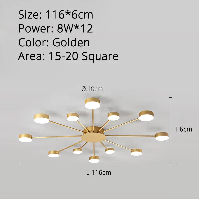 DecorBites™ LED Chandelier Lights: Modern, Creative Home Indoor Lighting Fixtures for Living Room, Bedroom, Kitchen