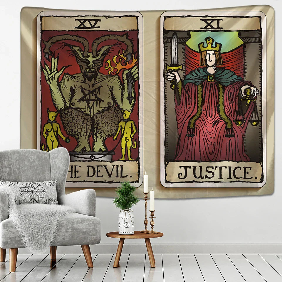 Decobites Medieval Europe Divination Tapestry Wall Hanging - Mysterious Home Decor