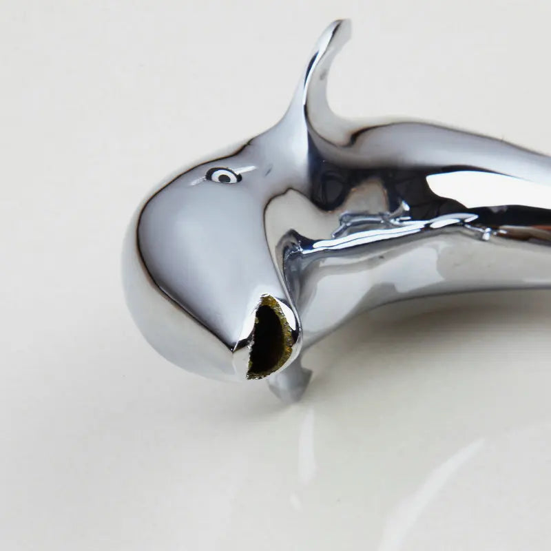 DecorBites™ Dolphin Shape 2-Handle Basin Faucet, Polished Chrome Finish