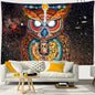 Decobites Psychedelic Owl Tapestry Wall Hanging for Colorful Hippie Bohemian Home Decor