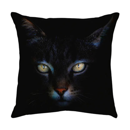 DecorBites™ Cute Cat Sofa Cotton Linen Cushion Cover Pillowcase Home Decor Pillow