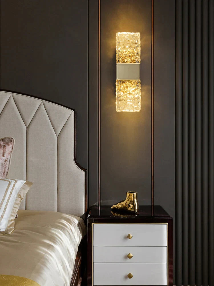 DecorBites™ Crystal Wall Lamp for Modern Light Luxury Living Room and Bedside Wall Décor.