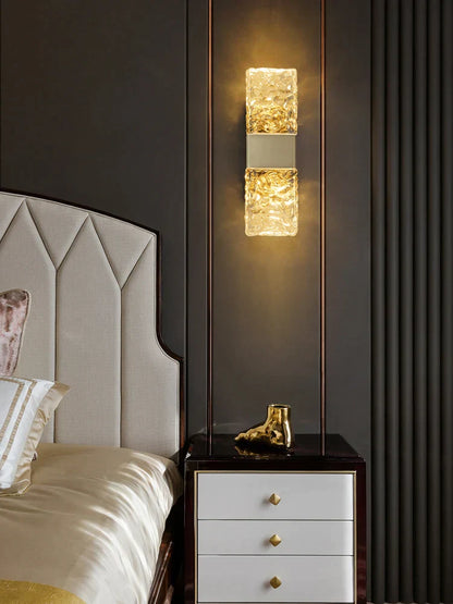 DecorBites™ Crystal Wall Lamp for Modern Light Luxury Living Room and Bedside Wall Décor.