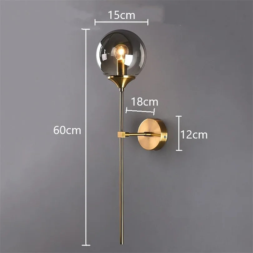 DecorBites™ Glass Wall Lamp with LED for Home Decor and Bedroom Lighting