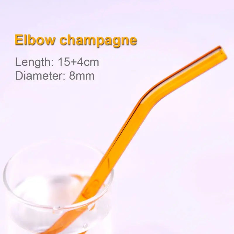 DecorBites™ Glass Straws Set - Eco-Friendly Reusable Colorful Drinking Tubes
