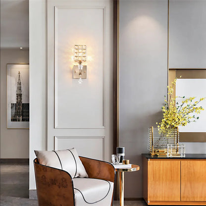 Aplique de pared de cristal DecorBites™: Lujo retro para la iluminación de la sala de estar, el balcón o el pasillo