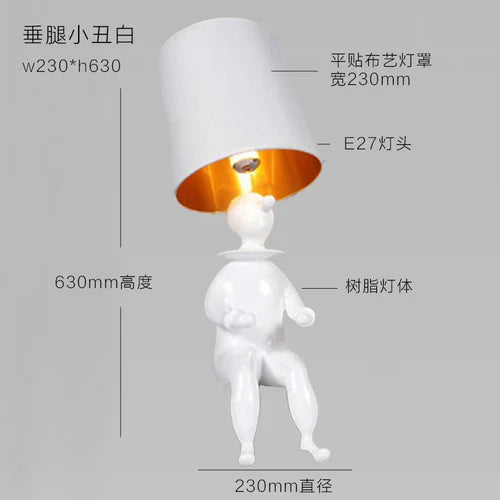 DecorBites™ Clown Desk Lamp: Modern Style, Creative Design, Character Table Lighting for Bedroom.