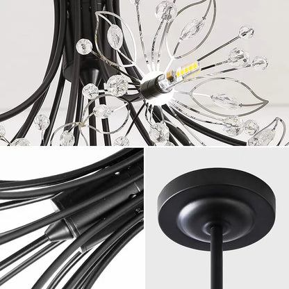 DecorBites™ Dandelion Flower Chandelier: Modern LED Living Room Bedroom Indoor Decor Bouquet Lamps